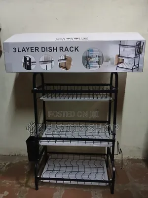 3layer Kitchen Disha Rack With Cups and Spoons Holder