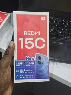 New Xiaomi Redmi 15C 4G 128 GB Black