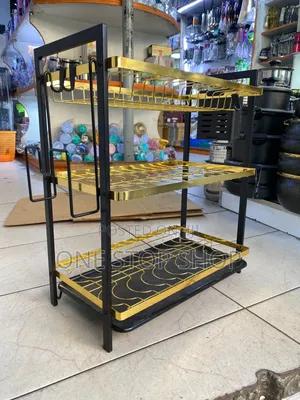 3 Layer Black Gold Dish Rack Drainer