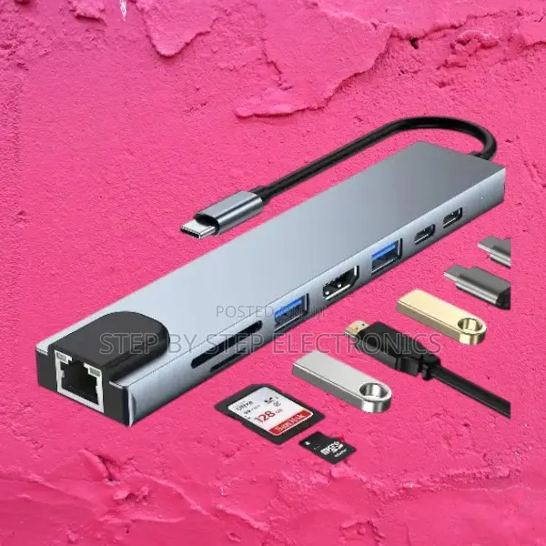 8-in-1 Usb-C Hub With Hdmi, Usb 3.0, Pd Charging, Sd/Tf