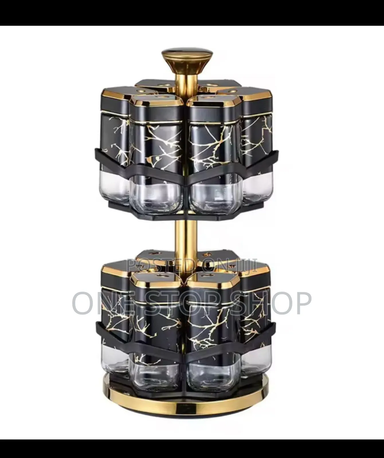 12pcs Rotatable Double Layer Spice Rack