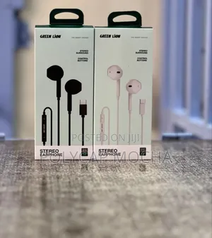 Green Lion Wired Stereo Earphones With Type-C Connector