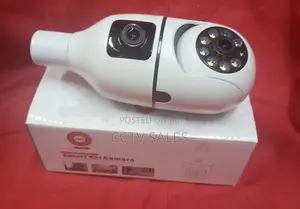 Adjustable Motion Tracking V380 Pro Dual Lens Bulb CCTV Camera