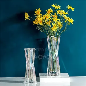 Heavy Glass Star Flower Vase