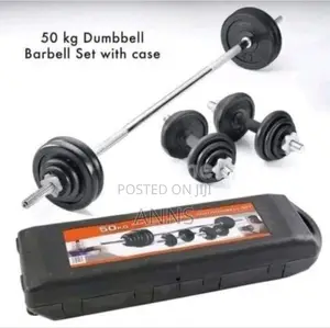 50 Kg Dumbell Barbell Set With Case Restocked.