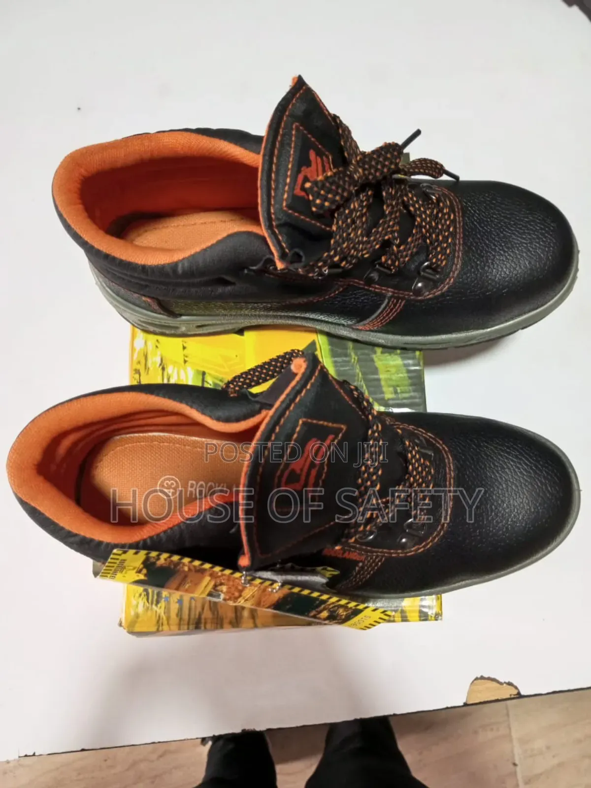 Rocklander Boots With Orange Piping