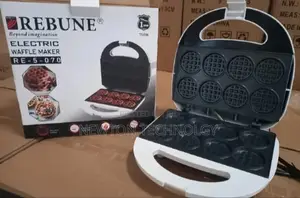 Rebune Electric Round Shape Waffle Maker