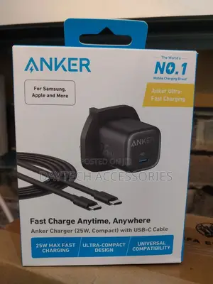 Anker B2656k11 25w Charger With Type-C to Type-C Cable