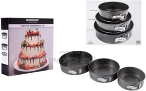 3pc Metal Round Bakeware Tins