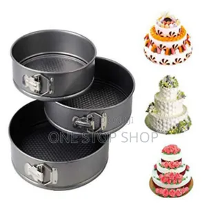 3pc Round Shaped Springform Cake Baking Pans