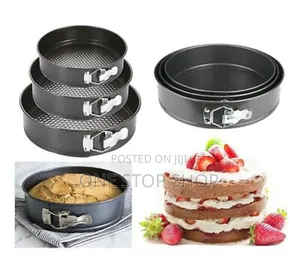 3pcs Round Cake Mould Containers