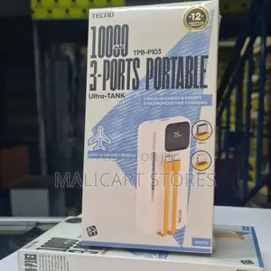 Tecno TPB-P103 10,000mah Ultra-Tank Power Bank.