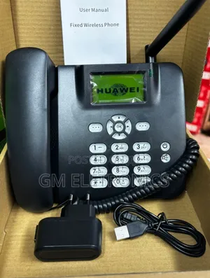 Classic Huawei GSM Single Sim Cordless Desktop Phone- Black.