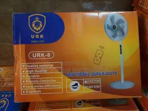 Urk Remote-Controlled 16′′ Inch Standing Fan With 3 Speeds 