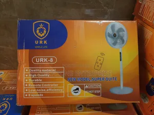 Urk Remote-Controlled 16′′ Inch Standing Fan With Sturdy Base 