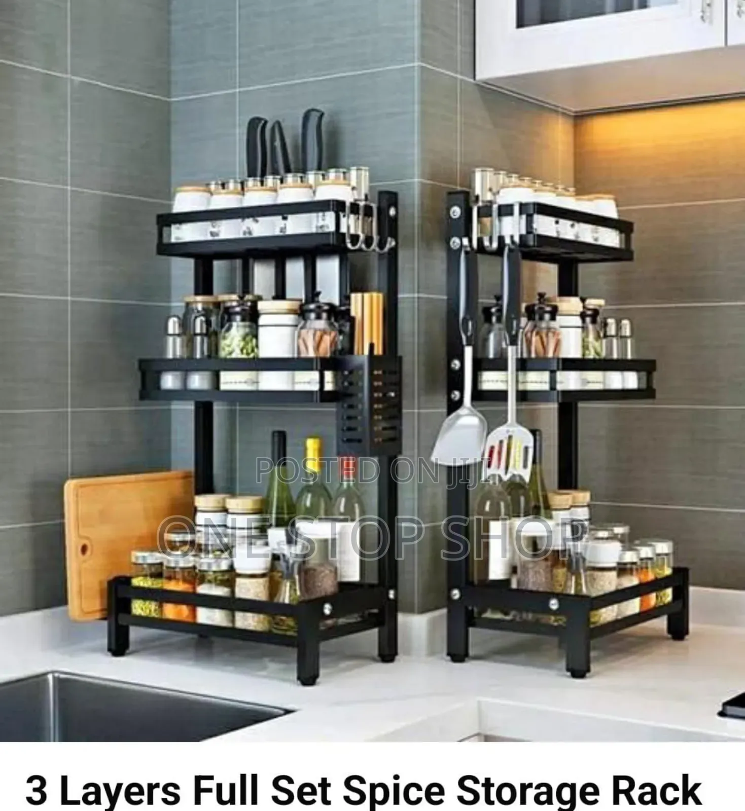 3layer Full Set Spice Storage Rack