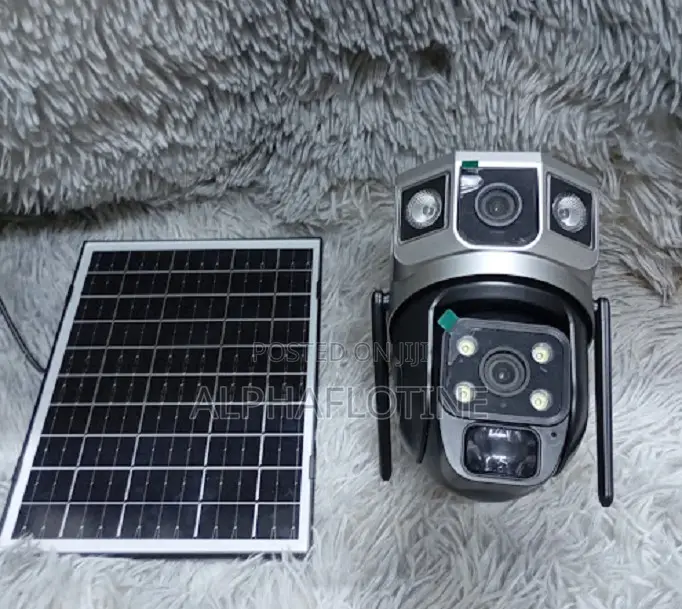 Wifi Solar-Powered CCTV Camera Dual 4mp Lenses