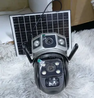 Dual Lens Dual Screen View Wifi Solar Powered Camera