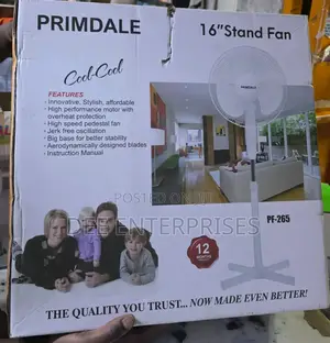 Primdale 16 Inch Standing Fan White
