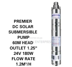 Premier Dc Solar Submersible Pump 60m 1.25"