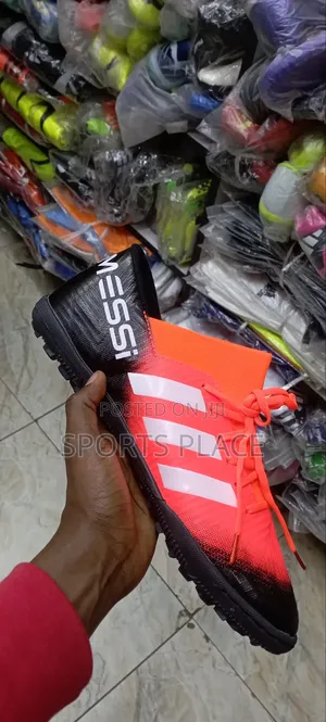Adidas Affordable Black and Orange Messi Football Trainers