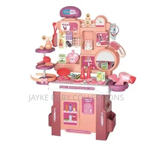 Kids Pretend Dressing Table Set With Mirror Accessories