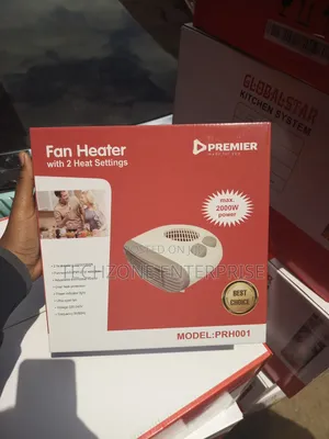 Premier Fan Room Heater-Prh001 With 2 Heat Settings 