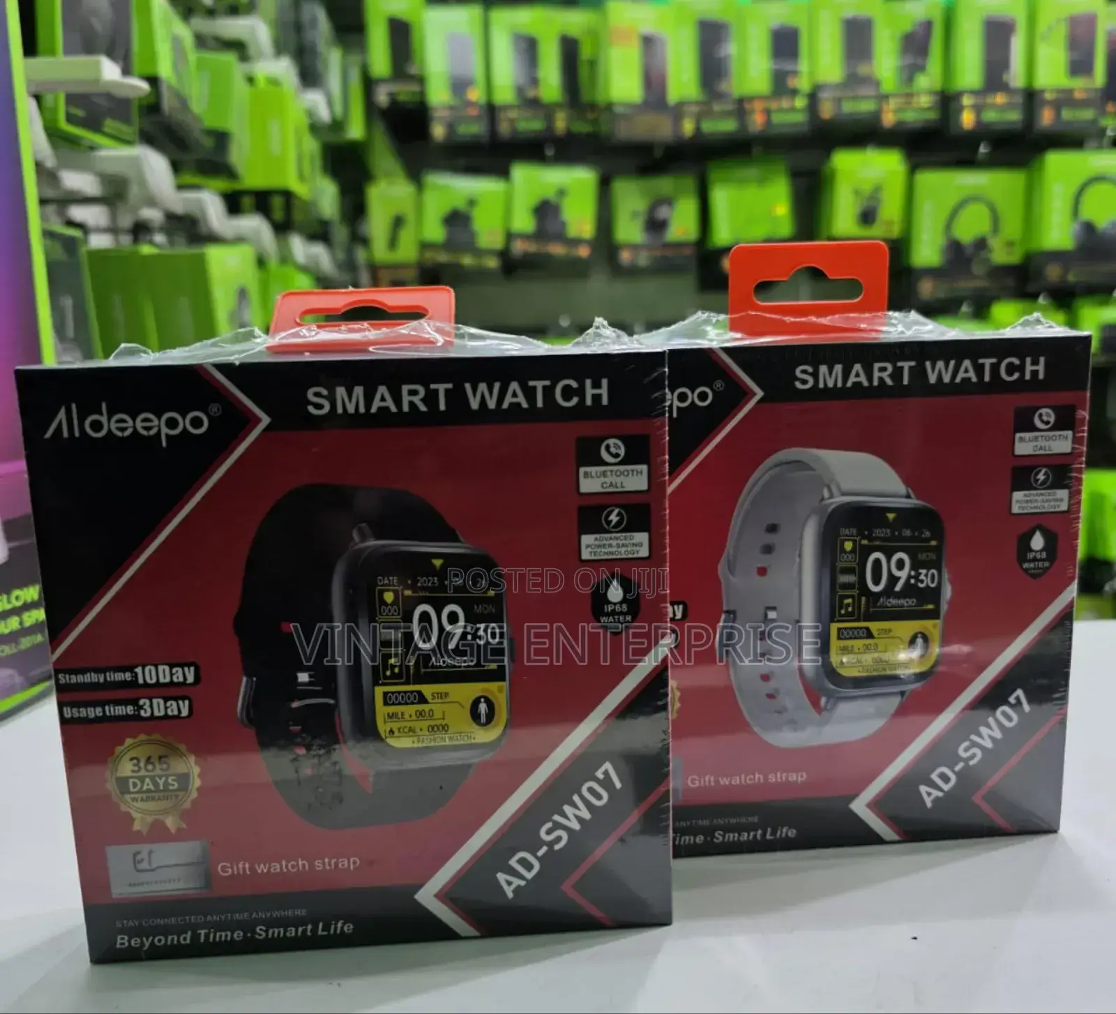 Aldeepo Ad-Sw07 Ip68 Water Proof Smart Watch With Wireless Bluetooth