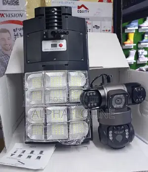 V380 4g 3-Lens PTZ Camera With Solar Street Light