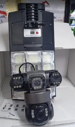 V380 Pro 4g 3-Lens Floodlight Solar PTZ Camera–24/7 Smart Surveillance