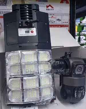 180w 3lenses/ Screenv3804g Floodlight Camera All-in-One Smart Security