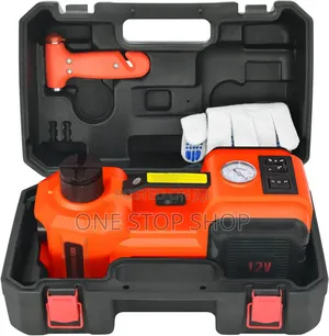 Portable Dc 12v Electric Carjack High Lifting Jack + Air Inflator Pump