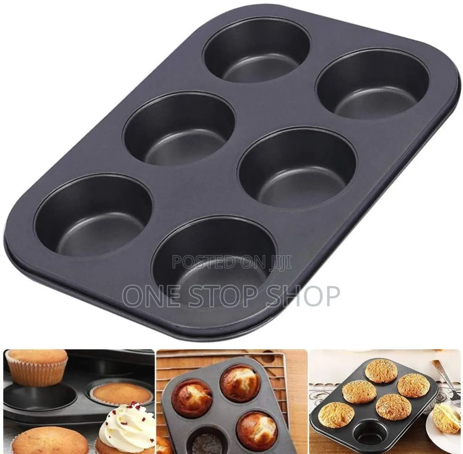 6cup Slots Cupcakes Mould Baking Tins