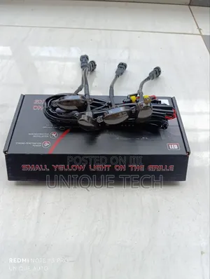 Yellow Grill Led Lights 4 PCS Set Waterproof Car Lighting Kit