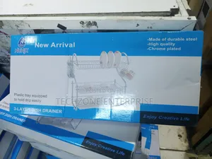 High Quality Nunix Dish Rack 3 Tier With Drain Board Dr3s 