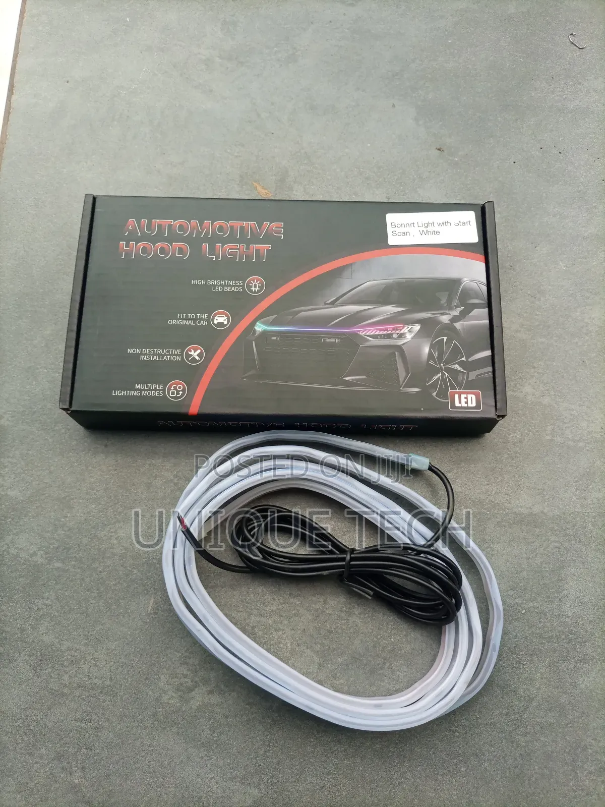 1.8m White Bonnet Light With Start Scan Sleek Led Design