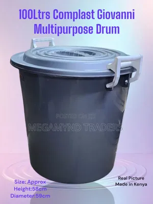 100 LTR Storage Bucket With Lid/Big Multipurpose Bucket 100ltr