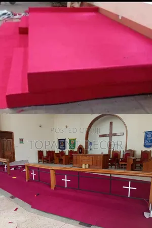 Red Church Pulpit Wall to Wall Flooring Solutions Delta 4mm Thick