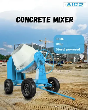 500 Litres Aico Concrete Mixer With 10hp Powered Deisel Engine Quality