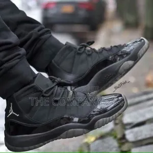 Quality Leather Unisex Black Jordan 11 Sneaker Shoes
