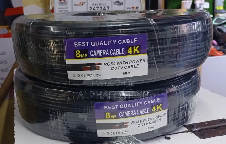 Rg59 Cable With Power 100m(Cctv Cable)