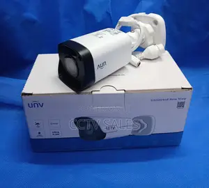 Black and White Uniview Outdoor Bullet Audio CCTV Camera