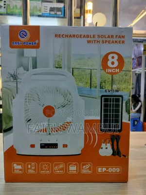 Quality Solar Fan With Radio Bt Speaker and Light Bulb