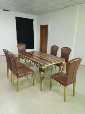 Pure Marble Dining Table With Six Comfortable Seats