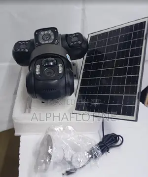 Wireless Solar Powered Security Camera Tripple Lens and Pir Detection