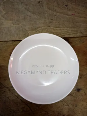 12pc Melamine Side Plates / Side Plate Plain White 8inch