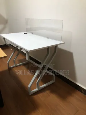 White Double Frame Study Table