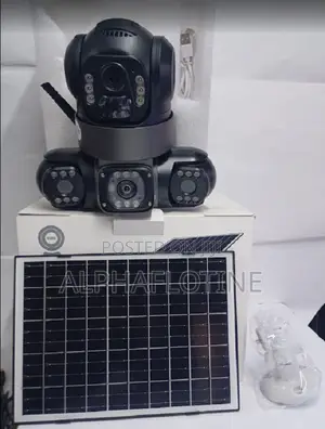 V-380 Triple(3) Lens Three Screens Camera Solar Powered