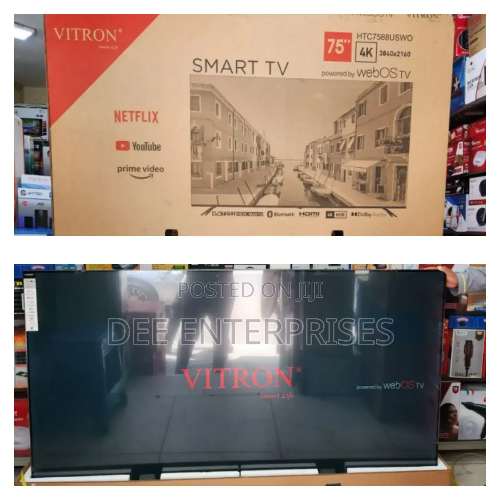Vitron 75" Inch Smart Webos Frameless Tv