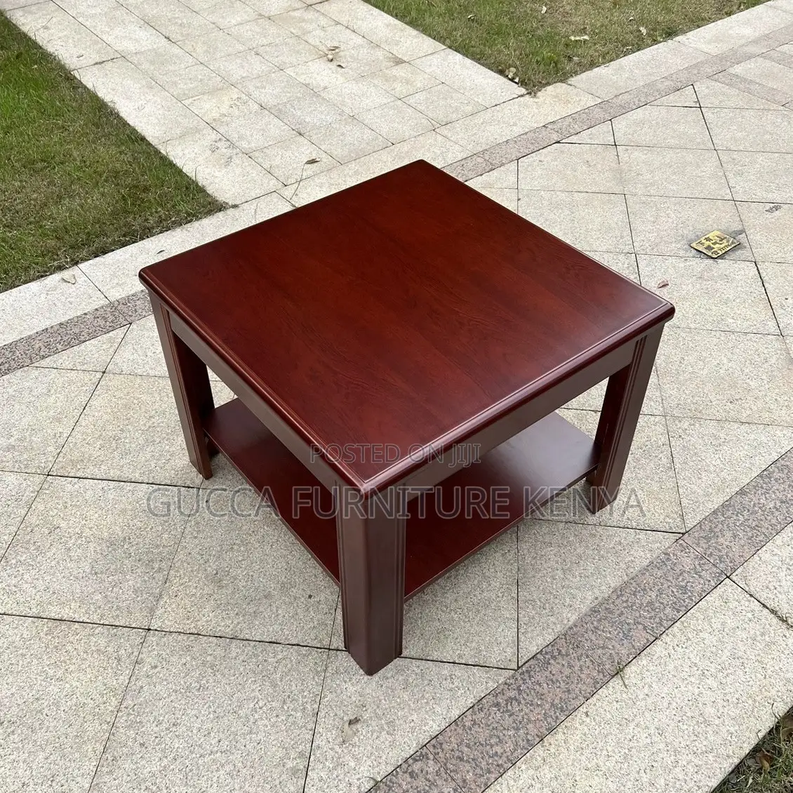 Office Table: Executive Square Mahogany Coffee Reception Table
